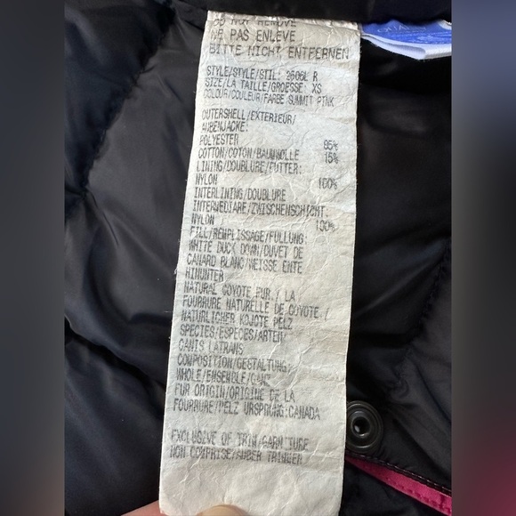 Authentic Canada Goose Down Filled Kensington Parka Summit Pink Size XS - Picture 13 of 14